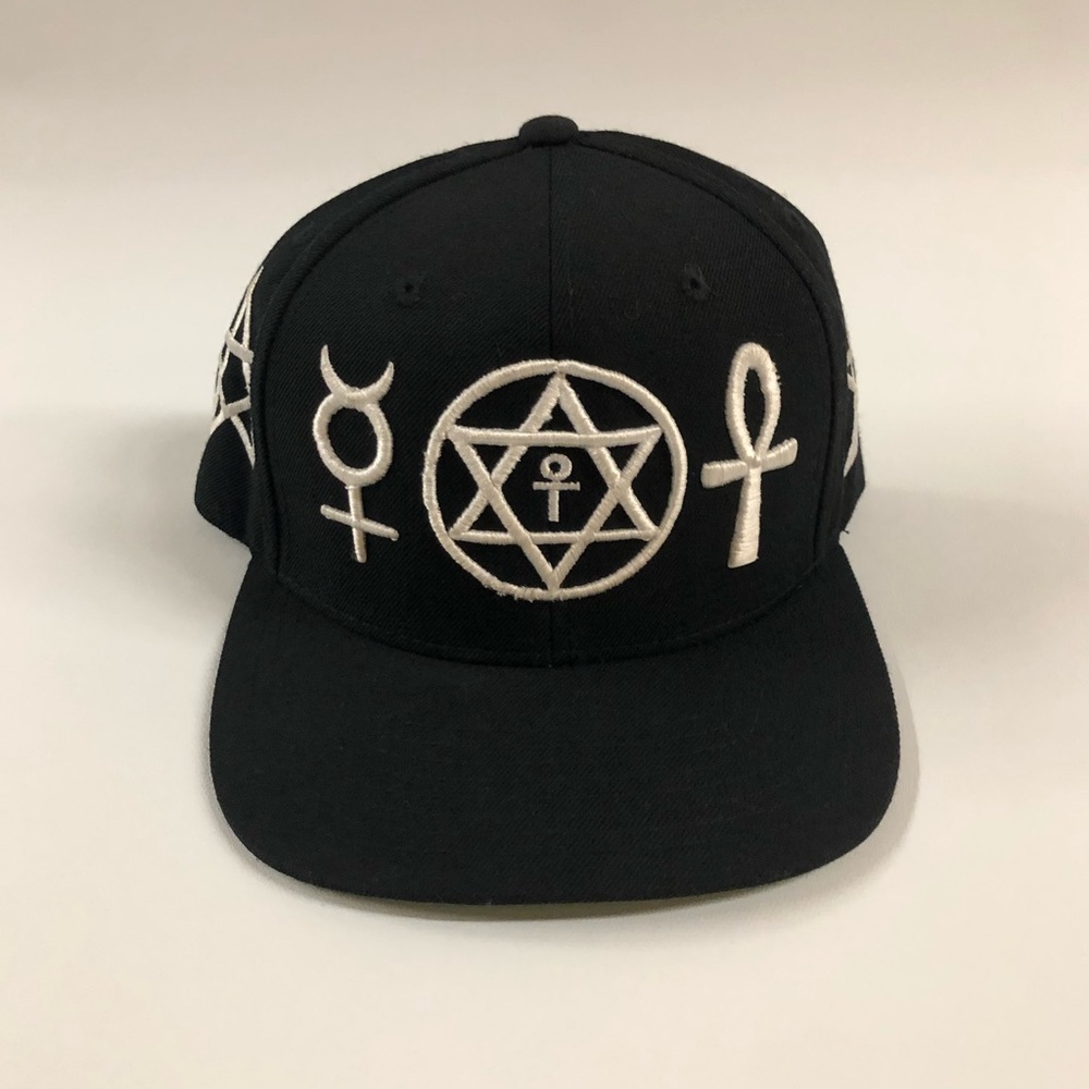 MSTKN mistaken men’s symbols snap back hat
